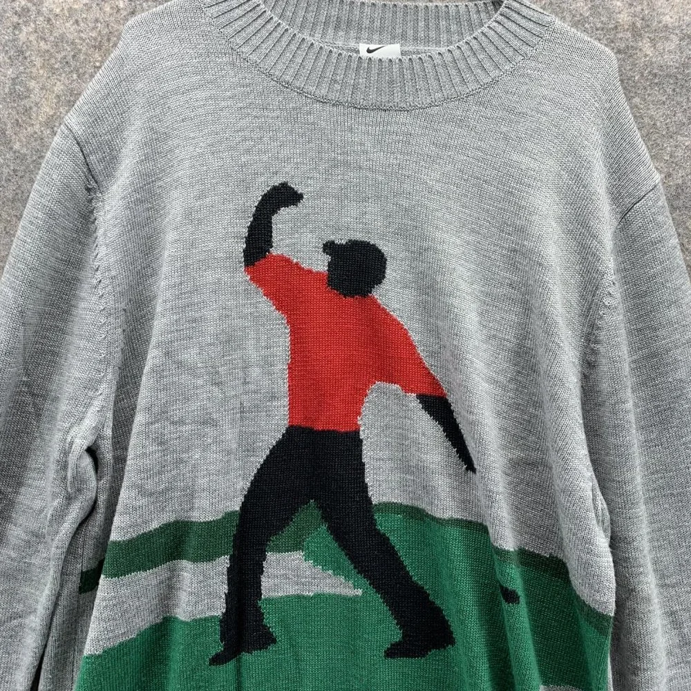 Nike Sweater Men Extra Large Golf Tiger Woods Knit DA4151-063 Limited Edition - Picture 2 of 14
